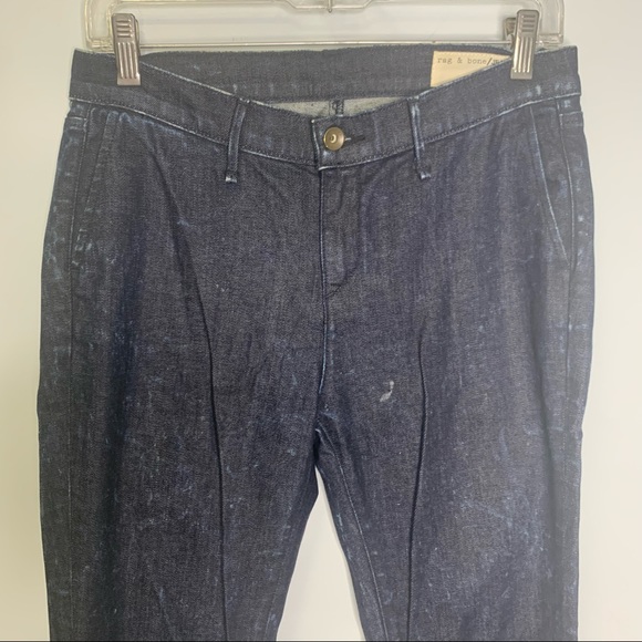 Rag & Bone Women’s Indigo Ice Dash Trousers Cropped Jeans Size 25 - Picture 6 of 14